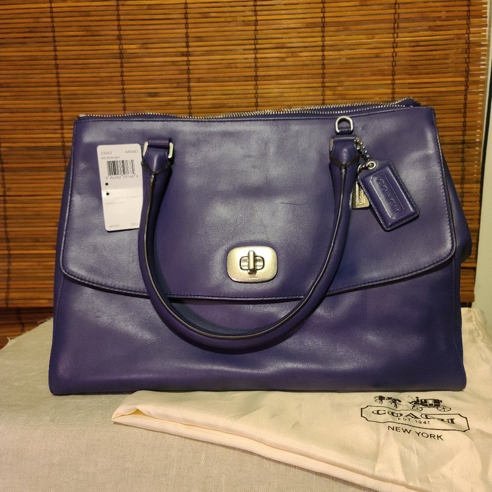 NWT Coach Leather Pinnacle Harper Satchel